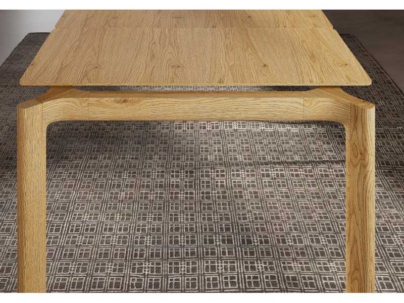 Mesa de comedor extensible en madera maciza de fresno -FACILE MADERA