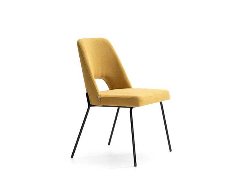 Design chair and steel base - ADELINE ACIER