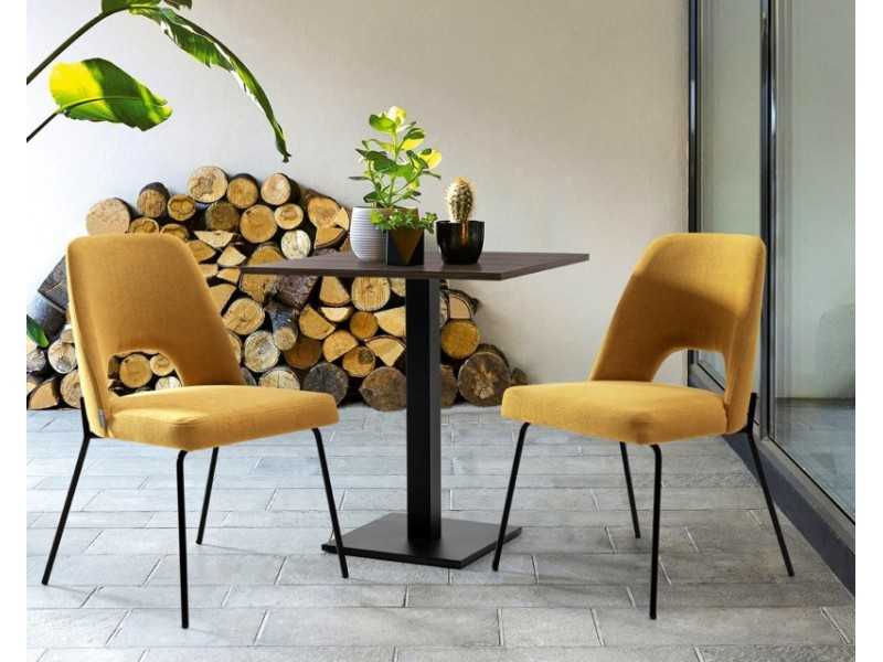 Silla de diseño y base en acero - ADELINE ACIER