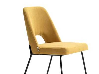Design chair and steel base - ADELINE ACIER