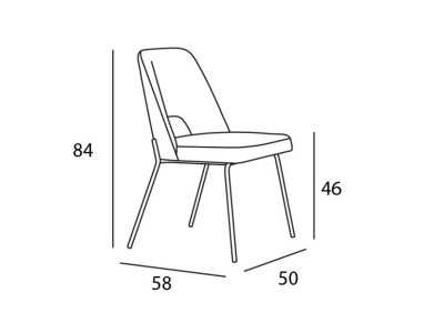 Design chair and steel base - ADELINE ACIER
