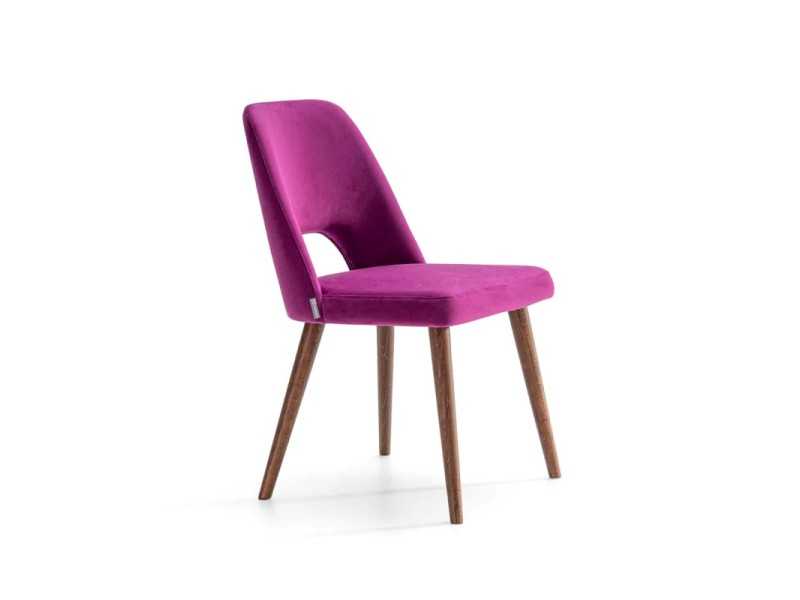 Designer chair and solid wood legs - ADELINE BOIS