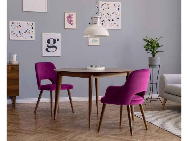 Chaise design et pieds en bois massif - ADELINE BOIS