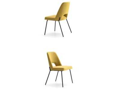 Design chair and steel base - ADELINE ACIER
