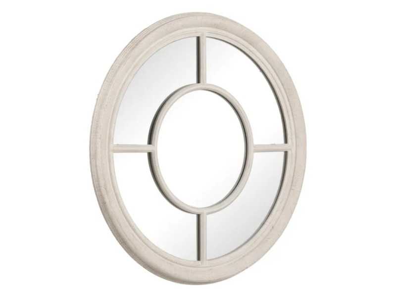 Round wooden mirror - GLASS