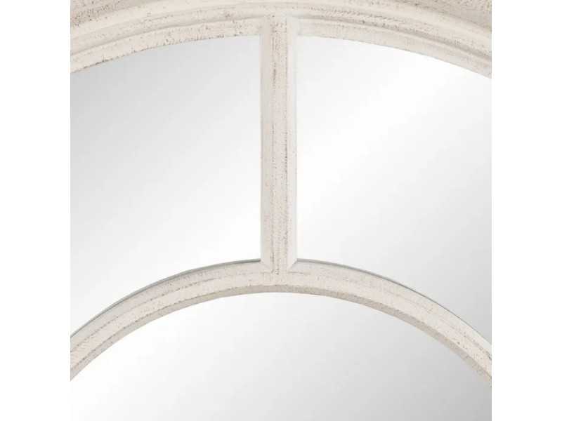 Round wooden mirror - GLASS