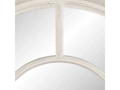 Round wooden mirror - GLASS