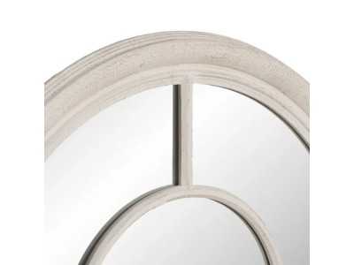 Round wooden mirror - GLASS