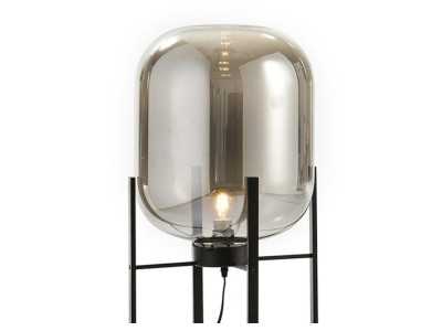 Lampadaire en acier et verre - CAPSULE SILVER