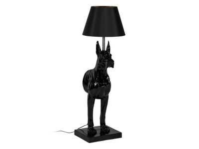 Lampadaire en résine noir brillant - CHIEN