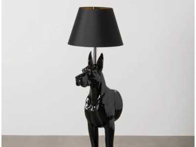 Lampadaire en résine noir brillant - CHIEN