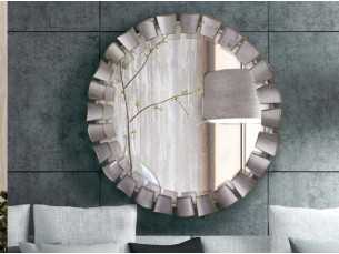 Designer mirror with lacquered steel frame - AUGUST