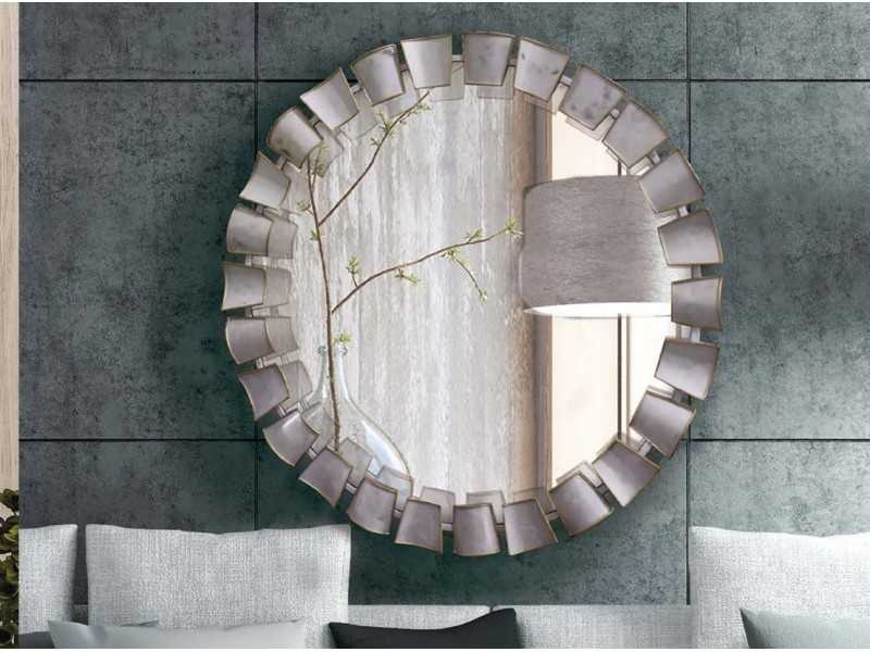 Design mirror in lacquered steel - AUGUST