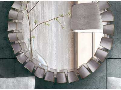 Designer mirror with lacquered steel frame - AUGUST