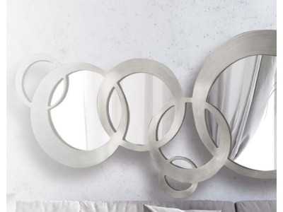 Miroir moderne finition feuille d'argent - AMBAR