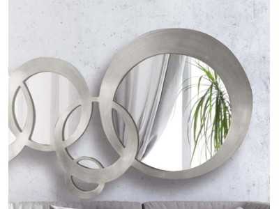 Modern mirror in silver leaf finish - AMBAR
