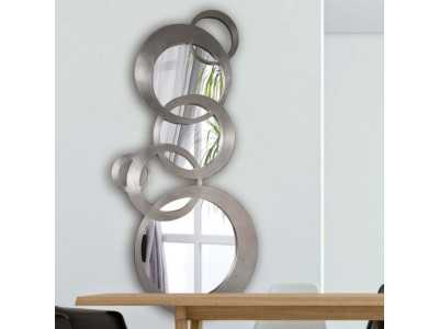 Modern mirror in silver leaf - AMBAR Modern mirror in silver leaf - AMBAR