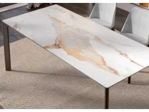 Table à manger extensible en chêne avec plateau en porcelaine - FACILE 2