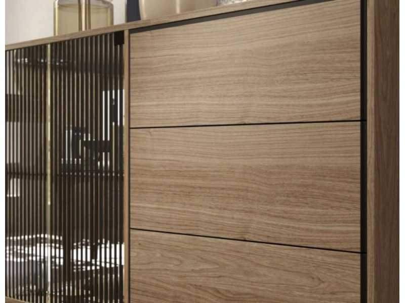 Sideboard in American walnut and lacquered door - TURQUIE