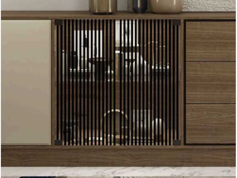 Sideboard in American walnut and lacquered door - TURQUIE