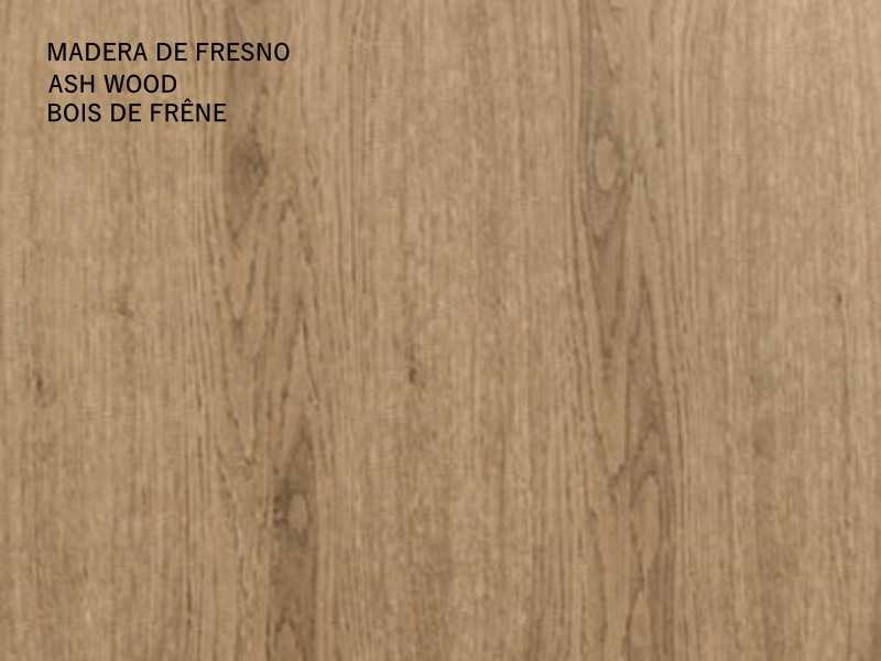 Consola lacada con detalle en roble alistonado y base en acero lacado - FORLÍ