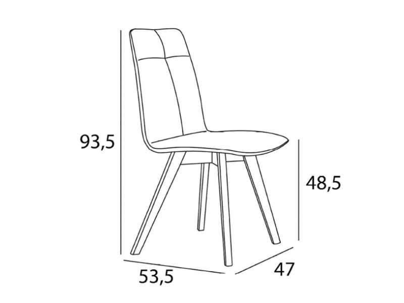 Silla de diseño nórdico tapizada - ANTOINE