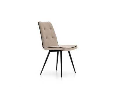 Chaise tapissé design nordique avec structure en acier - ANTOINE ACIER Chaise tapissé design nordique avec structure en acier - ANTOINE ACIER
