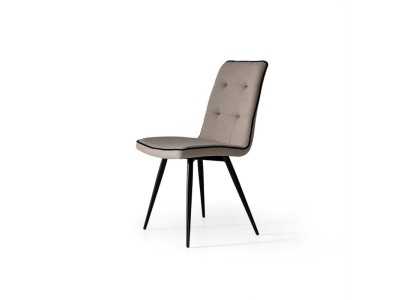 Silla de diseño nórdico tapizada con estructura en acero - ALIZEE ACIER