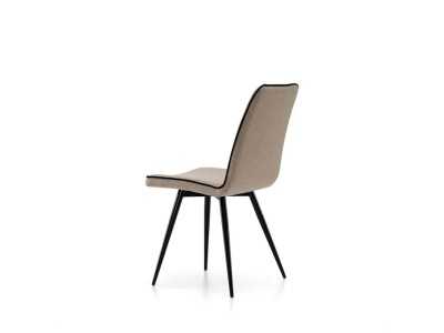 Silla de diseño nórdico tapizada con estructura en acero - ALIZEE ACIER