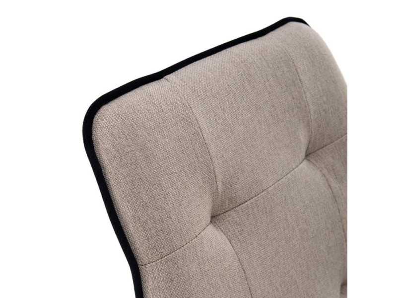 Chaise tapissé design nordique avec structure en acier - ANTOINE ACIER