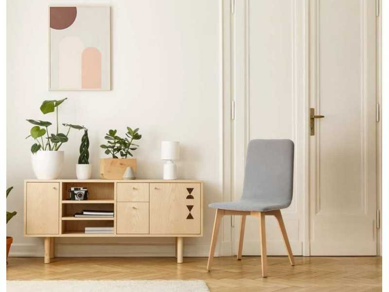 Chaise tapissé design nordique - ANNIKA