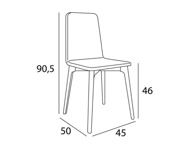 Chaise tapissé design nordique - ANNIKA