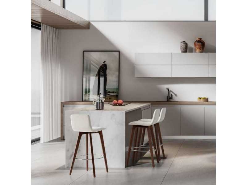 Taburete tapizado de diseño nórdico - ANNIKA