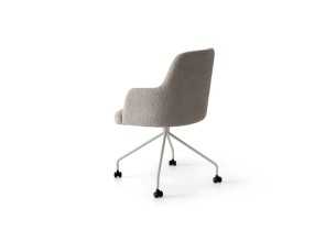 Sillón giratorio con brazos y patas en acero - ANNETTE SWIVEL 2