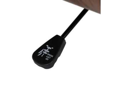 Swivel office chair upholstered in faux leather - AYMÉ MARRÓN