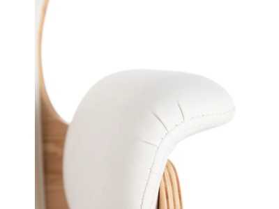 Sillón giratoria de oficina en piel sintética blanco - ENNIO BLANC
