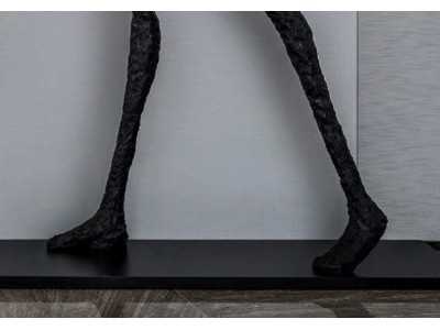 Lámpara escultura de acero inoxidable negro - HOMME