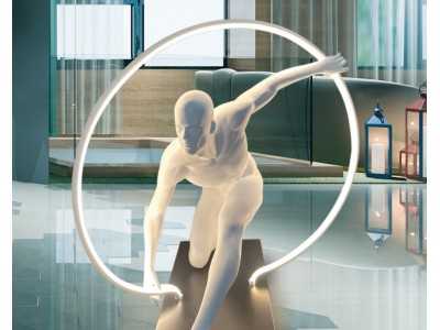 Lampe sculpture laquée en fibre de verre - OLIMPIC