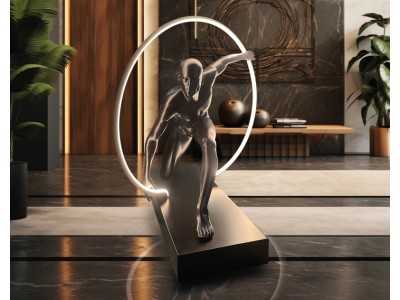 Lampe sculpture laquée en fibre de verre - OLIMPIC