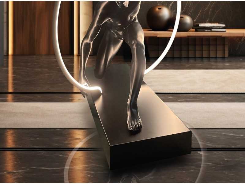 Lampe sculpture laquée en fibre de verre - OLIMPIC