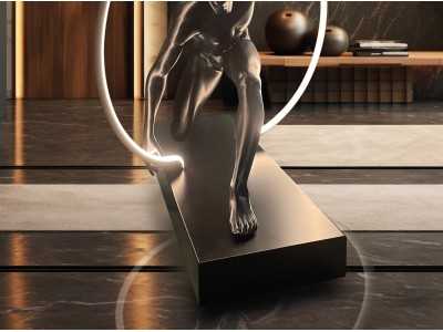 Lampe sculpture laquée en fibre de verre - OLIMPIC