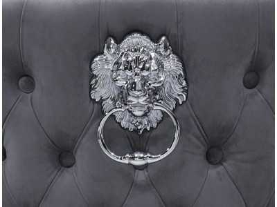 Chaise design tapissée de velours avec pieds en acier inoxydable - ANATH