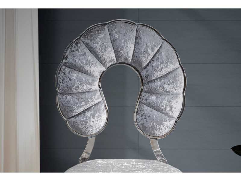 Chaise design avec structure en acier inoxydable - CONQUE