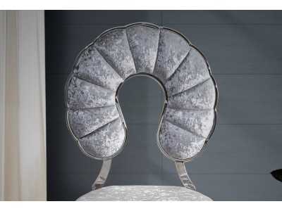 Designer chair with stainless steel structure - CONQUE Designer chair with stainless steel structure - CONQUE
