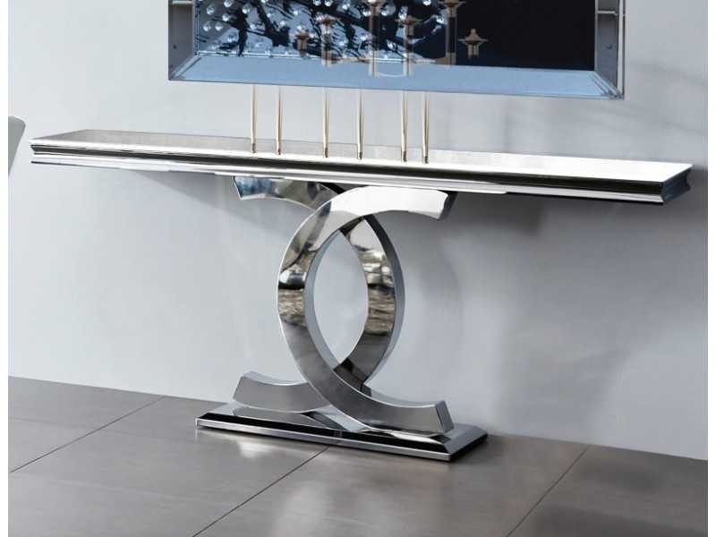 Designer console in stainless steel - JULES