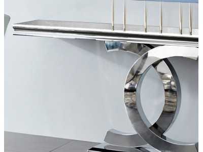 Designer console in stainless steel - JULES