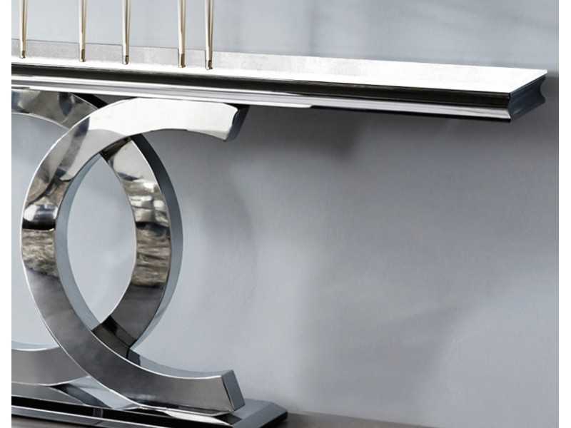 Designer console in stainless steel - JULES