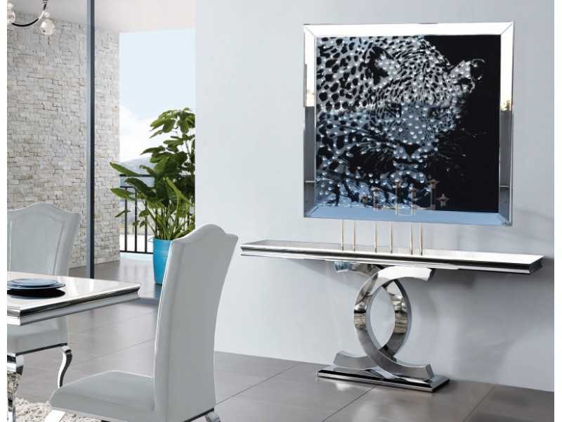 Designer console in stainless steel - JULES