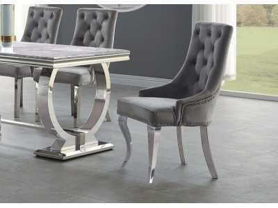 Designer chair with stainless steel legs - AUDREY Designer chair with stainless steel legs - AUDREY