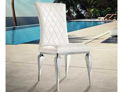Chaise design avec piètement en acier inoxydable - AMAL